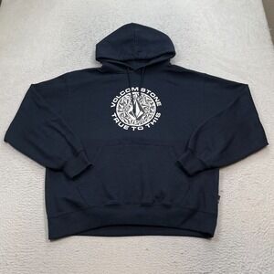 Volcom Hoodie Men's Size Large Volcom Stone Logo Blue Sweater